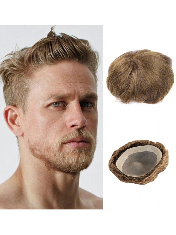 8"x10" Toupee Per Uomo Corto E Dritto Per Capelli Mtoup201127