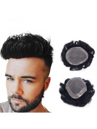 8"x10" Toupee Per Uomo Corto E Dritto Per Capelli Mtoup201133