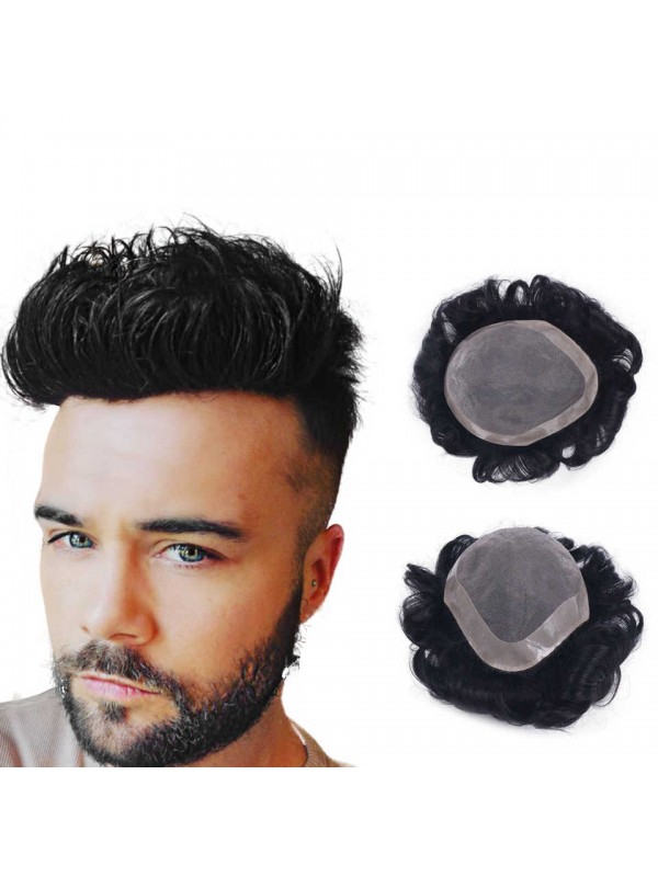 8"x10" Toupee Per Uomo Corto E Dritto Per Capelli Mtoup201133