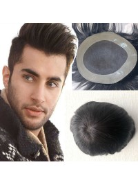 8"x10" Mtoup201136 Del Toupee Degli Uomini Dei Capelli Umani Corti E Lisci
