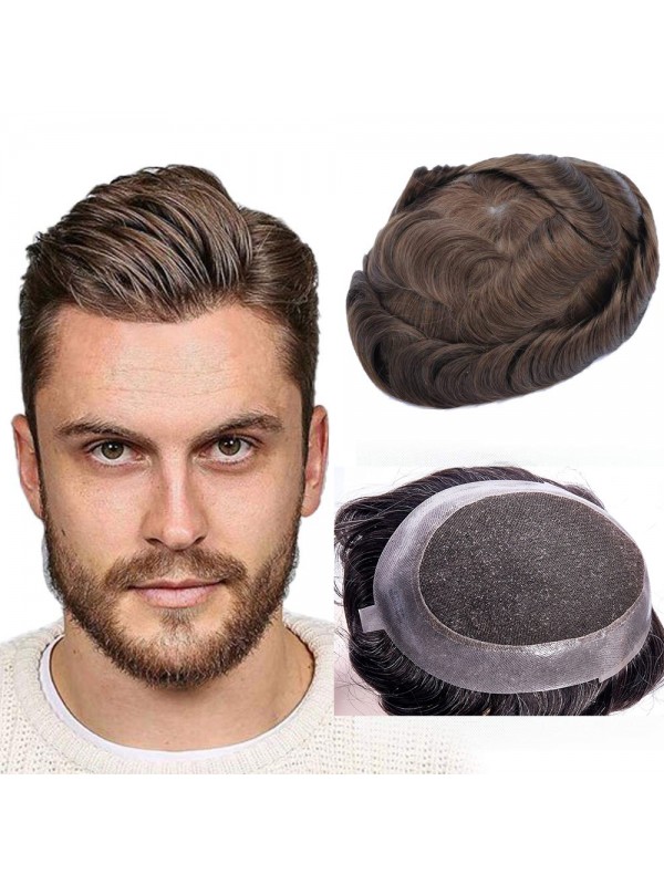8"x10" Mtoup201138 Del Toupee Degli Uomini Dei Capelli Umani Corti E Lisci