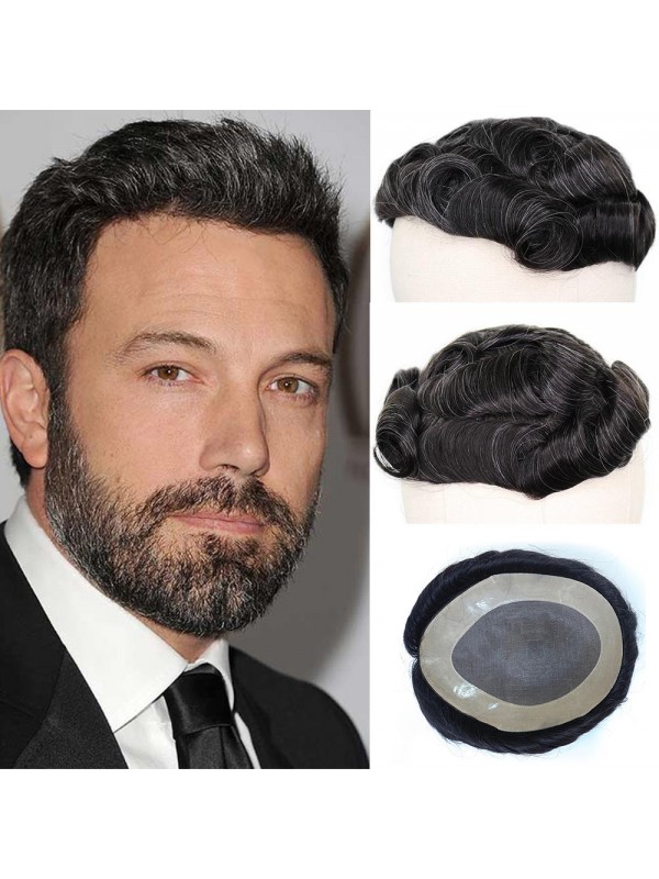 8"x10" Toupee Per Uomo Corto E Dritto Per Capelli Mtoup201140