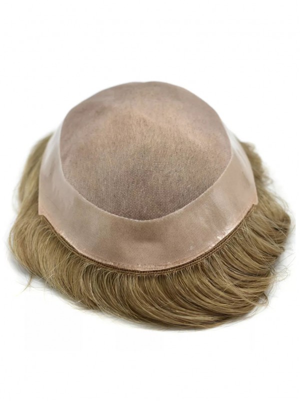 8"x10" Mtoup201142 Del Toupee Degli Uomini Dei Capelli Umani Corti Lisci Marroni