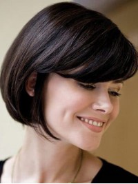 Bobs Remy Capelli Umani Parrucche Di Pizzo Legate A Mano Diritte Nere