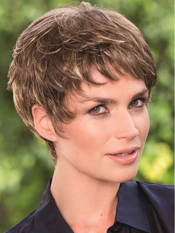 Piacevoli Parrucche Corte Ondulate Di Boycuts