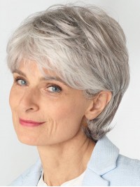 Parrucche Fashional Bianche Corte Dritte Grigie Di Alta Qualità