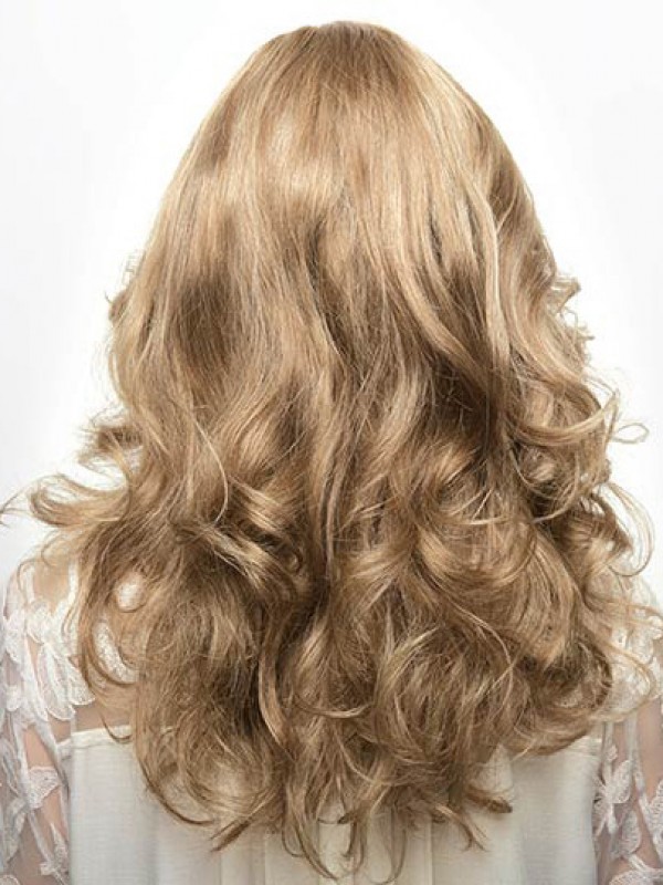 Biondo Lungo 20" Senza Frangetta Parrucche Moderne Per Capelli Umani