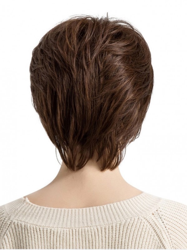 Negozi Di Parrucche Di Capelli Umani Castani Frontali In Pizzo Corto E Dritto
