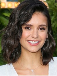 Parrucca Nina Dobrev Con Favolosa Parte Anteriore In Pizzo Nero