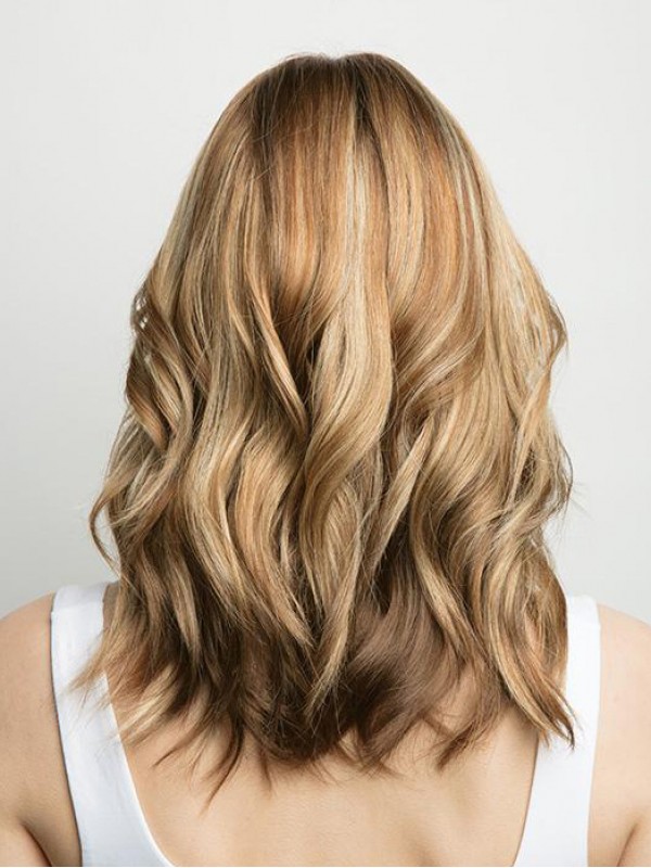 Ondulato 16" 100% Capelli Umani Remy Capelli Umani Parrucche Superiori Medie
