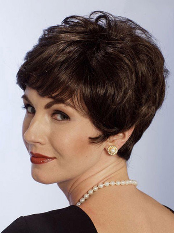 Parrucche Classiche Corte Alla Moda Marroni Dritte