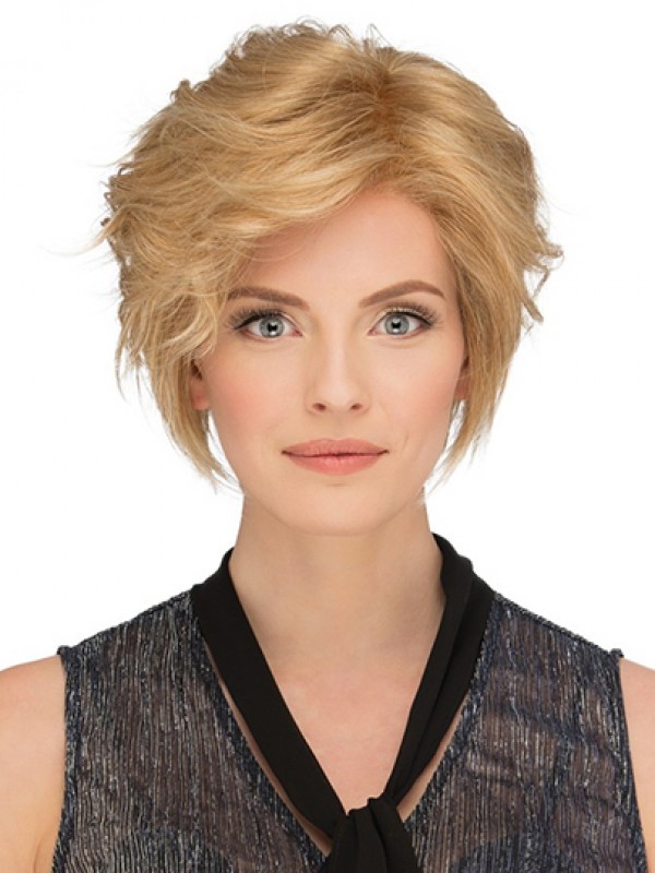 Blonde Bobs Ondulato 8 "Parrucche Economiche Per Capelli Umani
