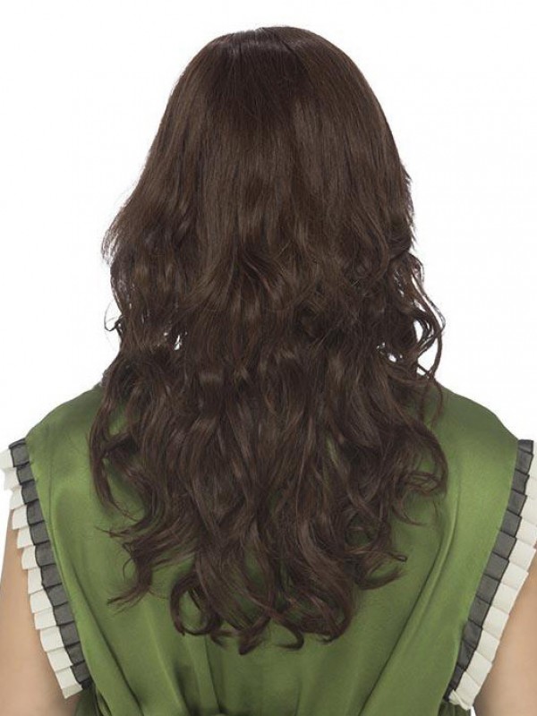 Parrucche In Pizzo Ondulato A Strati Di Capelli Umani Remy Castani Femminili