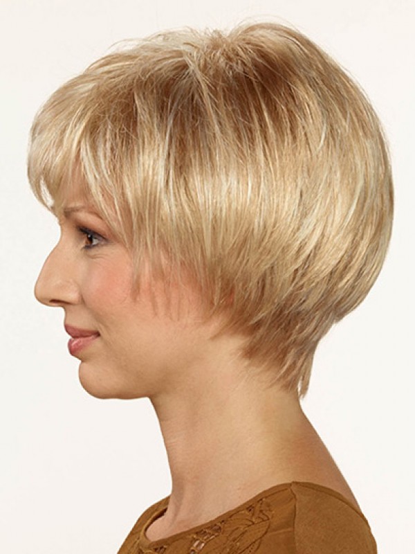 Parrucche Corte Sintetiche Senza Cappuccio Per Donna