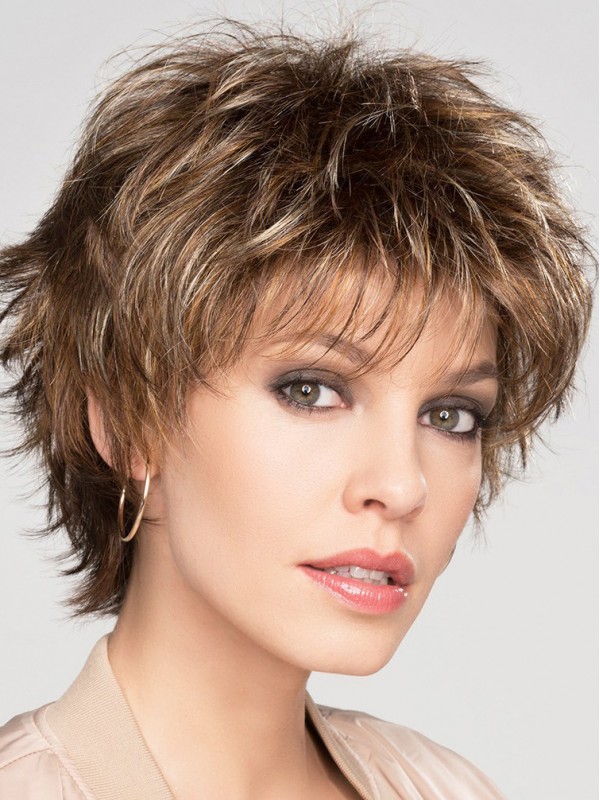 Bionda 8" Boycut Parrucche Sintetiche Senza Cappuccio Alla Moda