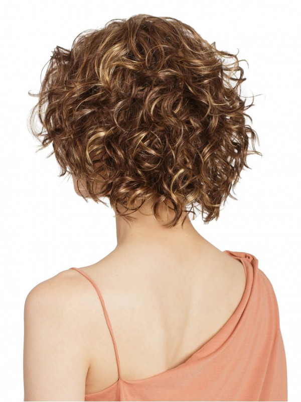 Bob Cut Ricci 11 "Parrucche Frontali In Pizzo Biondo