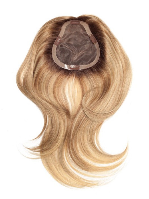 5"x5.75" Pezzi Di Capelli Mono Per Capelli Umani Remy Biondi Lunghi Dritti
