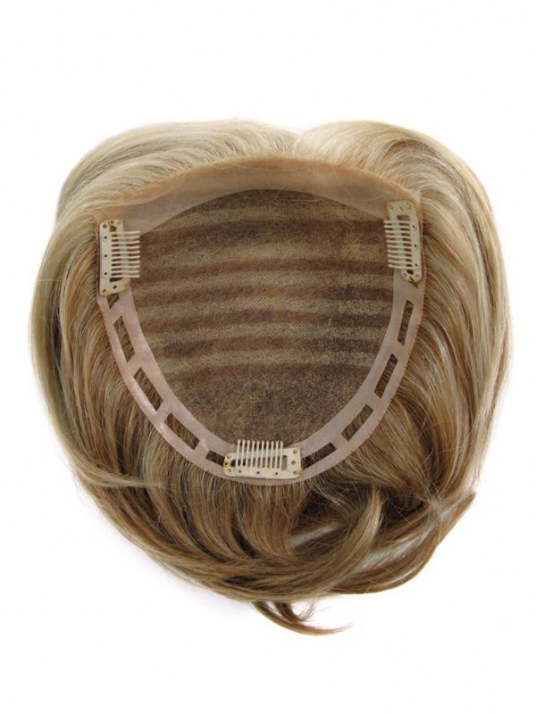 6"x6" Parrucca Superiore Mono Con Aggiunta Di Capelli Umani Remy Biondi