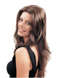 5"x5.75" Capelli Lunghi Ramati Ramati 100% Capelli Umani