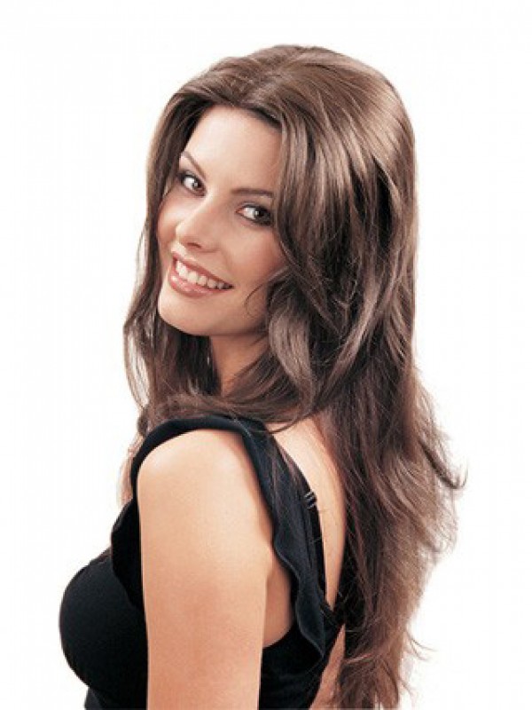 5"x5.75" Capelli Lunghi Ramati Ramati 100% Capelli Umani