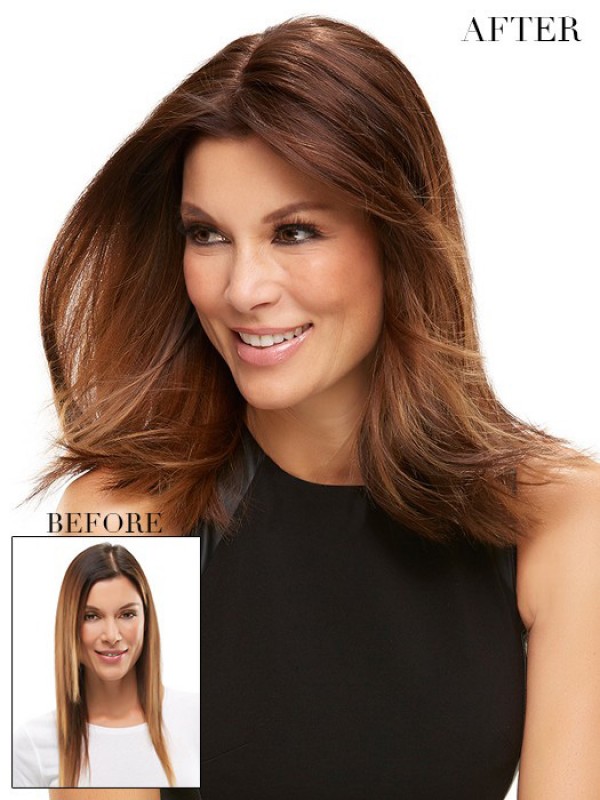 5"x2.75" Capelli Lisci Biondi Di Remy Capelli Umani Mono