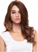 5"x5.75" Alla Moda Ondulato 5"x2.75" Auburn Remy Capelli Umani Mono Pezzi Di Capelli