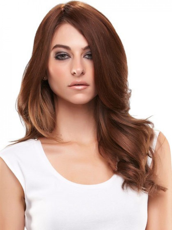 5"x5.75" Alla Moda Ondulato 5"x2.75" Auburn Remy Capelli Umani Mono Pezzi Di Capelli
