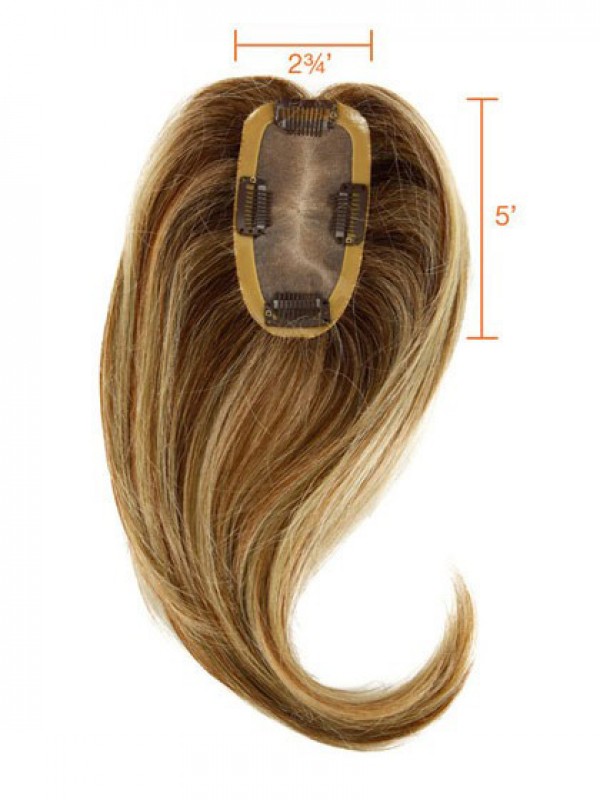 5"x5.75" Alla Moda Ondulato 5"x2.75" Auburn Remy Capelli Umani Mono Pezzi Di Capelli