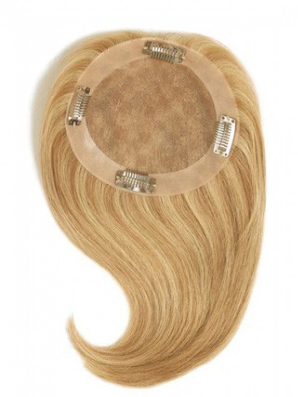 4.75"x4.75" Pezzi Di Capelli Mono Per Capelli Umani Remy Biondi Corti Dritti