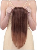 5"x5.75"Pezzo Superiore Mono Di Capelli Umani Marrone Scuro