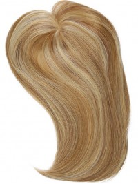 5"x5.75" Pezzo Superiore Di Capelli Umani Di Remy Biondo Medio