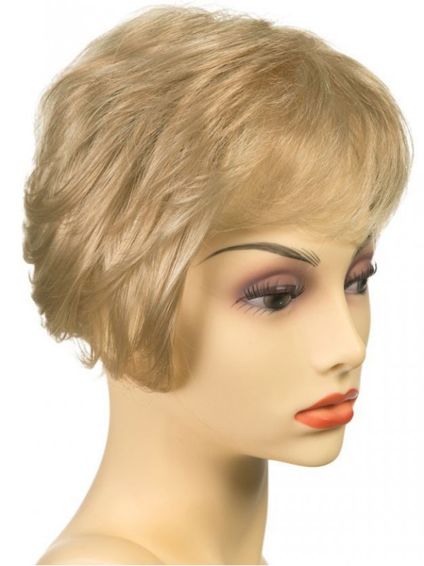 8.5"x8.5" Posticci Con Parrucca Mono Corta In Capelli Umani