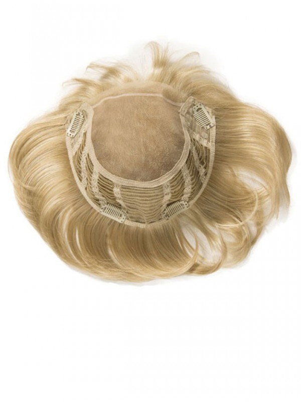 8.5"x8.5" Posticci Con Parrucca Mono Corta In Capelli Umani