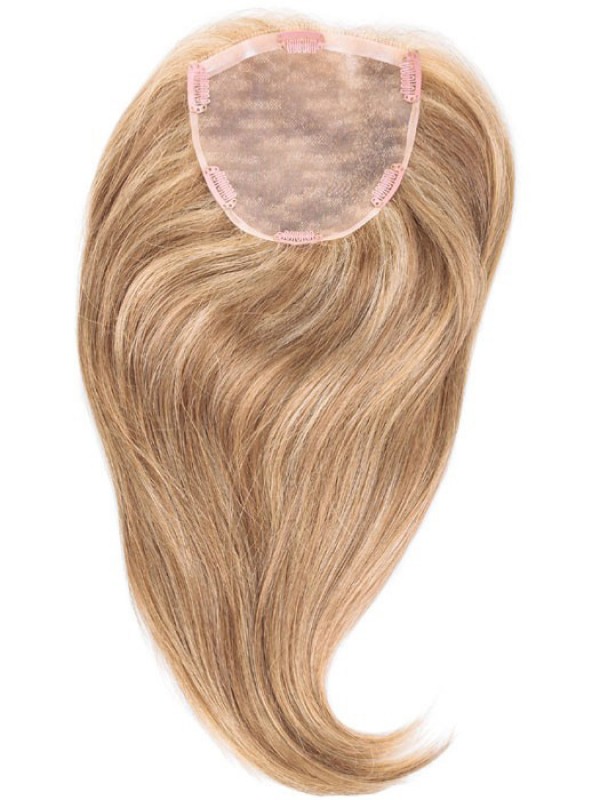 6"x6" Pezzo Di Capelli Umani Biondi Lunghi E Lunghi