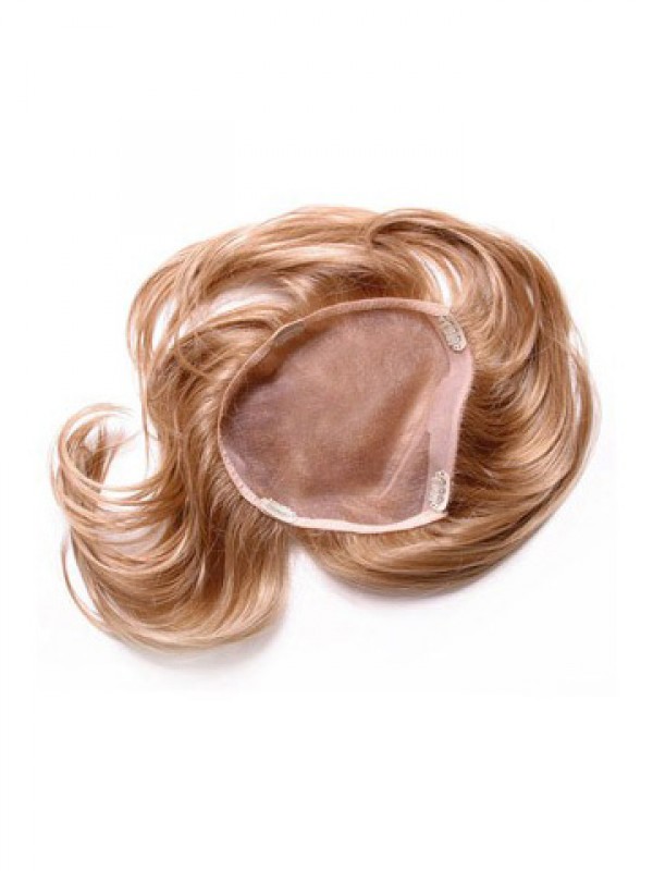 5"x5" Marrone Ondulato Remy Capelli Umani Mono Pezzi Di Capelli