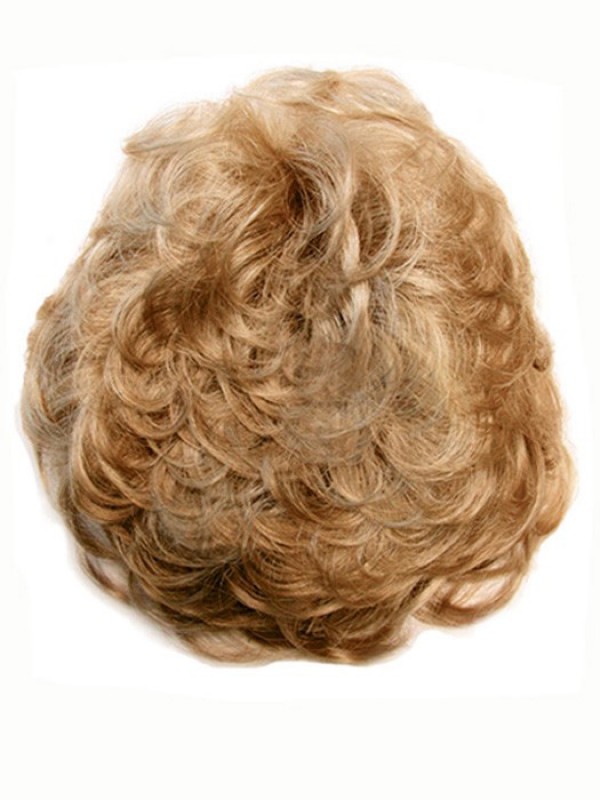 6.5"x9" Parrucchino Con Aggiunta Di Capelli Umani Ricci
