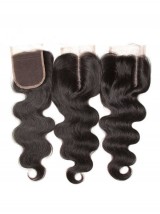 Tessuto Vergine Dei Capelli Dell'Onda Del Corpo 3 Pacchi Con La Chiusura Del Pizzo I Migliori Capelli Umani Di Remy Vergini