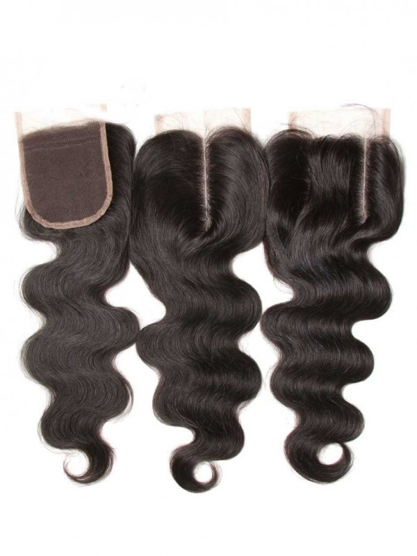 Tessuto Dei Capelli Dell'Onda Del Corpo A 4 Fasci Con Chiusura In Pizzo 100% Capelli Umani Vergini Non Trattati