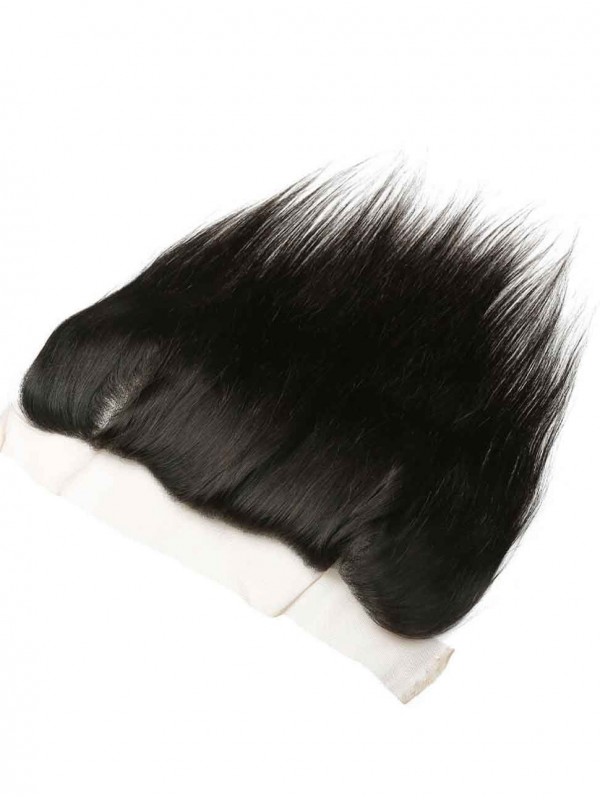Capelli Vergini Diritti Intrecciano 3 Pacchi Con Chiusura Frontale In Pizzo 13X4 Da Orecchio A Orecchio