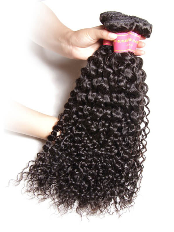Capelli Vergini Ricci Crespi Intrecciano 3 Pacchi Con Chiusura Frontale In Pizzo 13X4 Migliori Capelli Umani Vergini