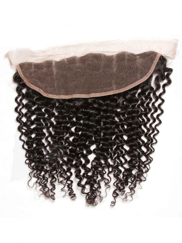 Capelli Vergini Ricci Crespi Intrecciano 3 Pacchi Con Chiusura Frontale In Pizzo 13X4 Migliori Capelli Umani Vergini