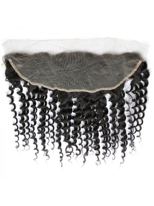 Capelli Vergini Ad Onda Profonda 3 Pacchi Con Capelli Umani Morbidi Con Chiusura Frontale In Pizzo 13X4