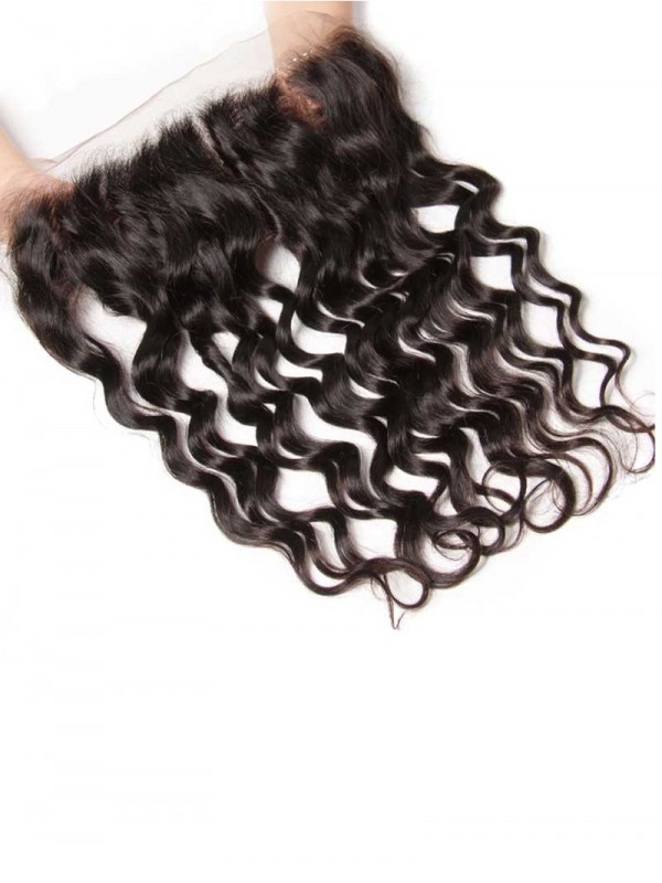 Frontale In Pizzo Naturale E 3 Pacchi Intrecciano Capelli Vergini Morbidi Con Frontale 13X4 Da Orecchio A Orecchio