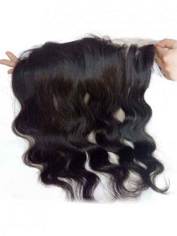 Capelli Vergini 100 Pacchi Peruviani Dei Capelli Dell'Onda Del Corpo Con Frontale In Pizzo 13X4