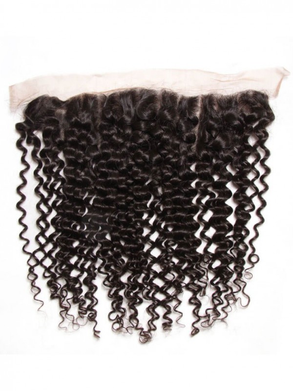 4 Pezzi Di Capelli Vergini Ricci Con Chiusura Frontale In Pizzo 13X4 Nadula Morbido Tessuto Di Capelli Umani