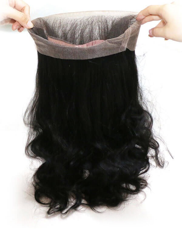 Capelli Vergini Dell'Onda Del Corpo 2 Pacchi Con 360 Estensioni Del Tessuto Dei Capelli Umani Ondulati Con Chiusura In Pizzo