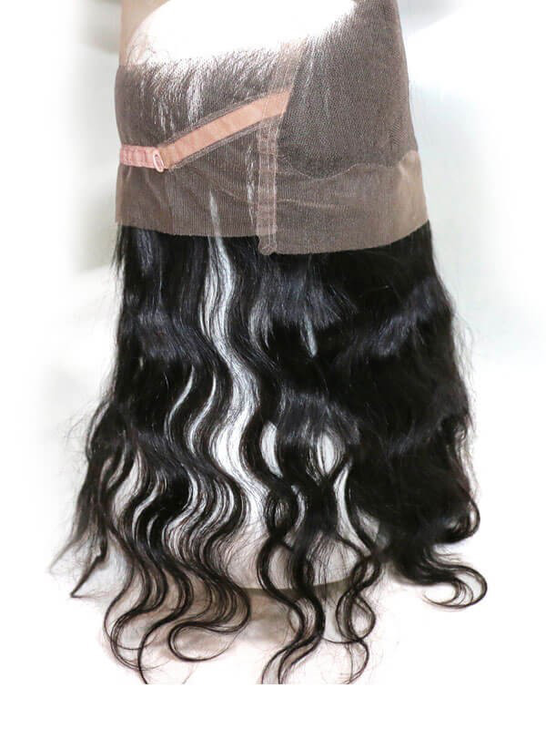 Capelli Vergini Dell'Onda Del Corpo 2 Pacchi Con 360 Estensioni Del Tessuto Dei Capelli Umani Ondulati Con Chiusura In Pizzo