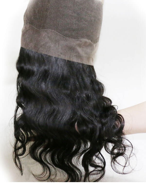 Capelli Vergini Dell'Onda Del Corpo 2 Pacchi Con 360 Estensioni Del Tessuto Dei Capelli Umani Ondulati Con Chiusura In Pizzo