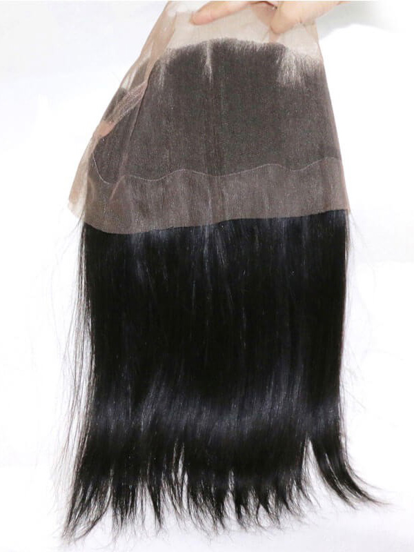2 Fasci Di Tessuto Di Capelli Vergini Lisci Con Chiusura A 360 Capelli Umani Di Remy Vergini