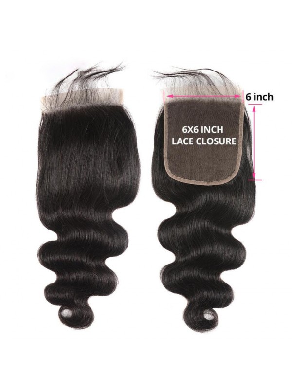 Offerte Di Bundle Per Capelli Body Wave 3 Con Chiusura A Onde Del Corpo 6X6